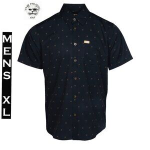 DIXXON - FINNEY S/S Party Shirt - Black / Gold - Men's XL